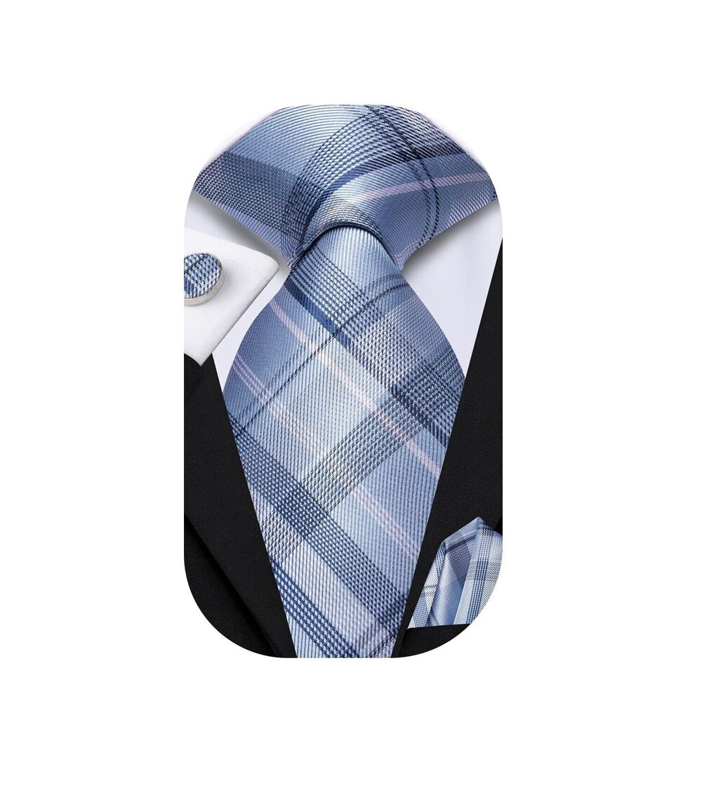 1173 Striped Checks Light Blue Suit Ties Paisley Floral Necktie